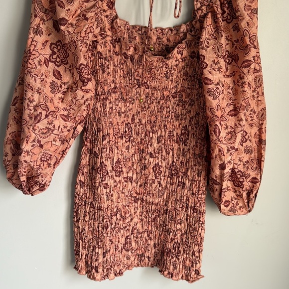 FREE PEOPLE SMOCK IT TO ME MINI DRESS SMALL - Picture 7 of 12